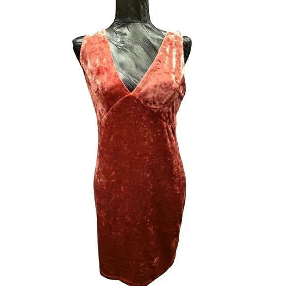 Molly Green Large Pink Velvet sleeveless Mini Dress - Picture 3 of 14